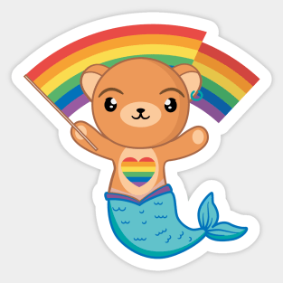 Merbear Pride Sticker